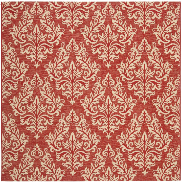 SAFAVIEH Outdoor CY6930-28 Courtyard Collection Red / Creme Rug Image 9