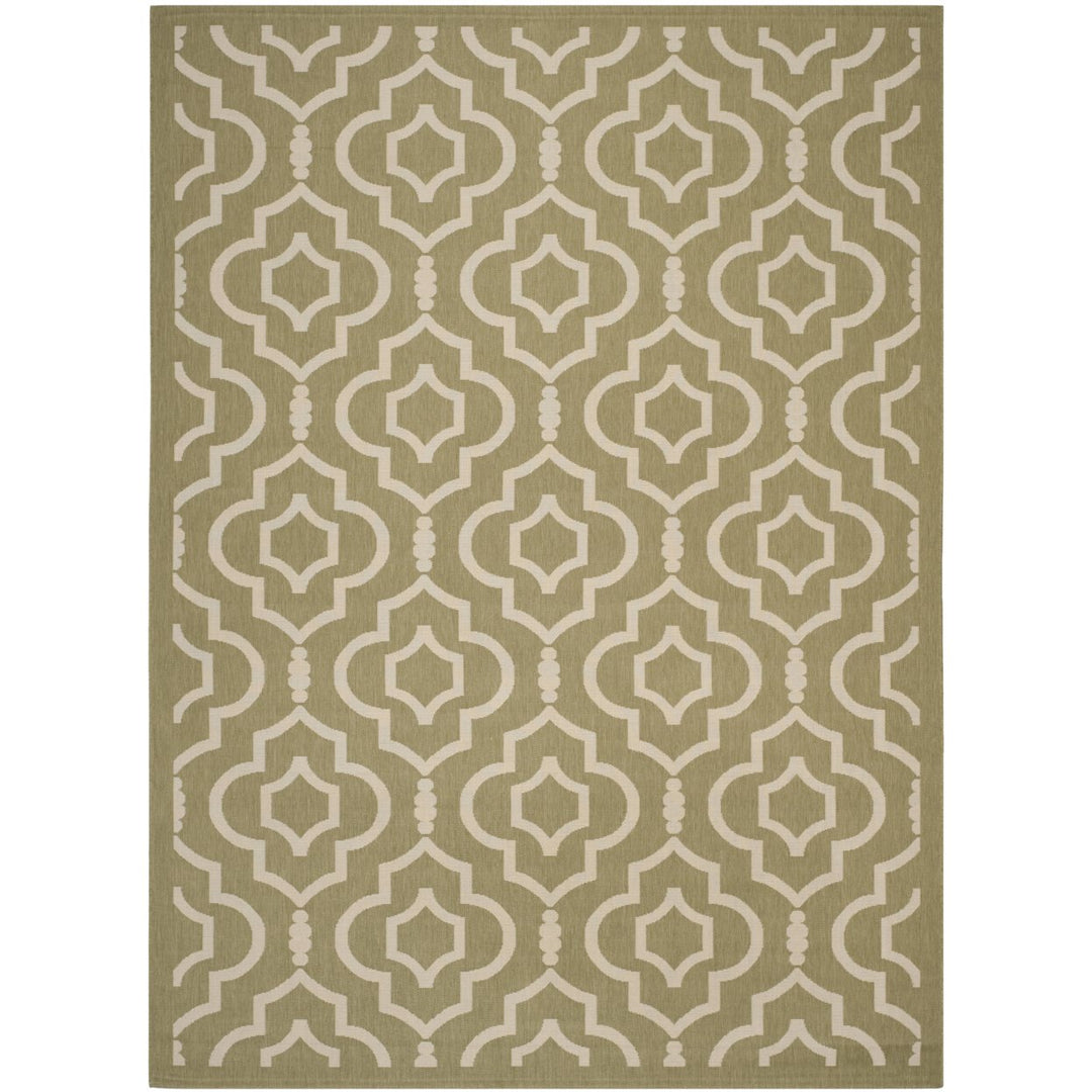 SAFAVIEH Indoor Outdoor CY6926-244 Courtyard Green / Beige Rug Image 1