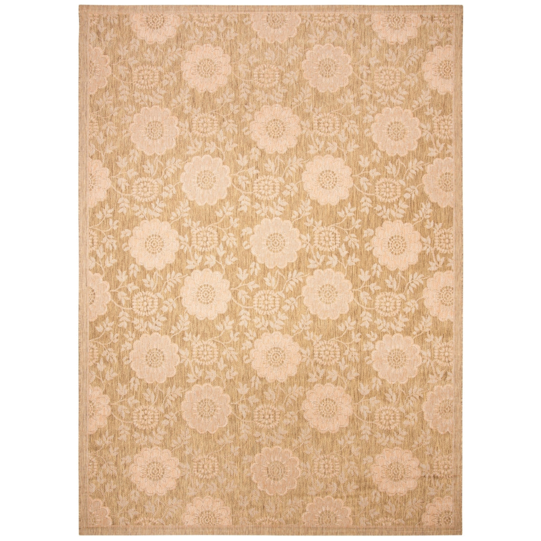 SAFAVIEH Indoor Outdoor CY6948-49 Courtyard Gold / Natural Rug Image 4