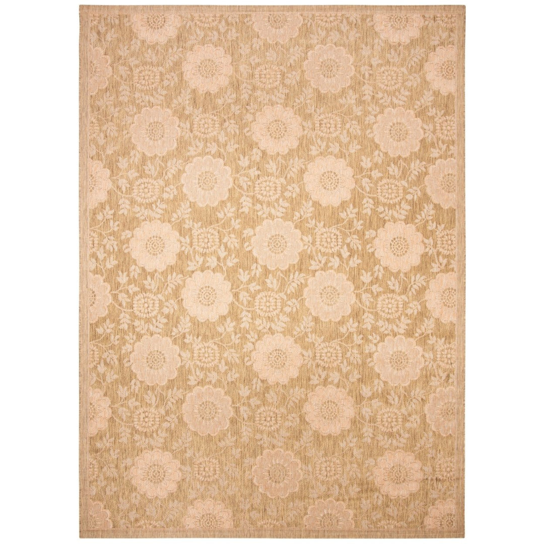 SAFAVIEH Indoor Outdoor CY6948-49 Courtyard Gold / Natural Rug Image 1