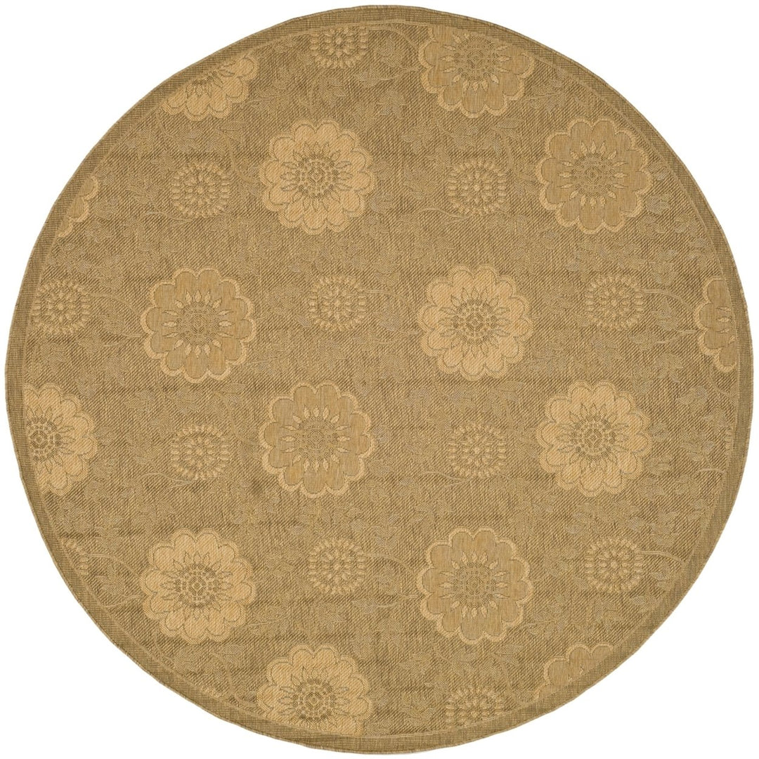 SAFAVIEH Indoor Outdoor CY6948-49 Courtyard Gold / Natural Rug Image 1