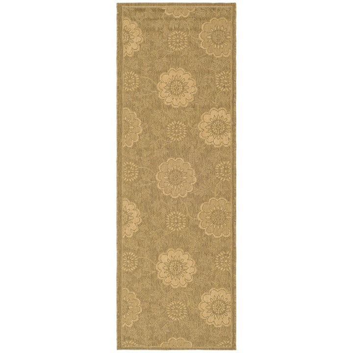 SAFAVIEH Indoor Outdoor CY6948-49 Courtyard Gold / Natural Rug Image 1