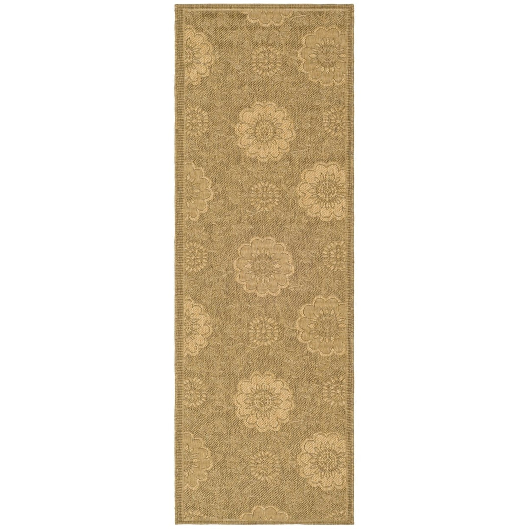 SAFAVIEH Indoor Outdoor CY6948-49 Courtyard Gold / Natural Rug Image 1