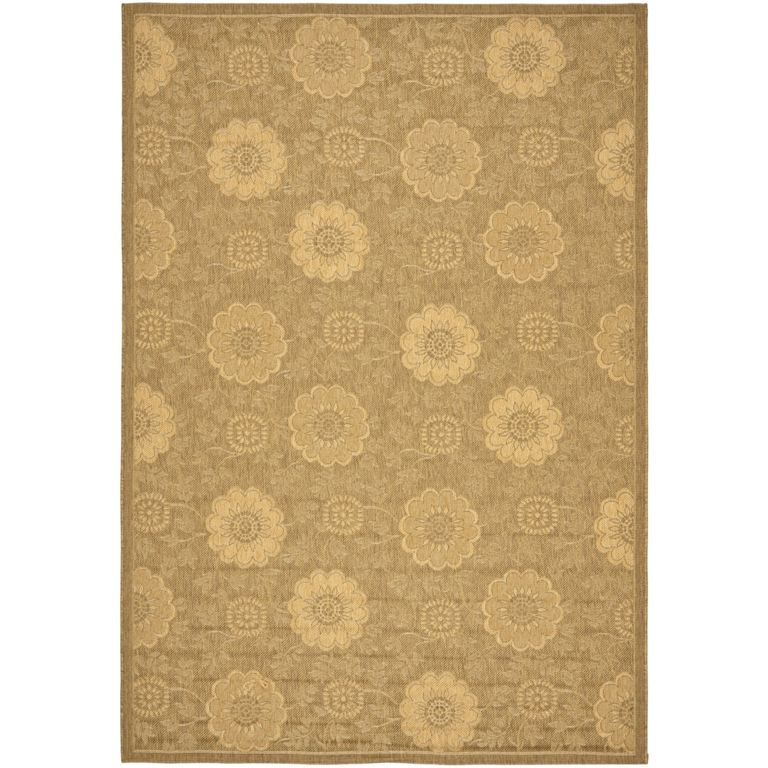 SAFAVIEH Indoor Outdoor CY6948-49 Courtyard Gold / Natural Rug Image 9