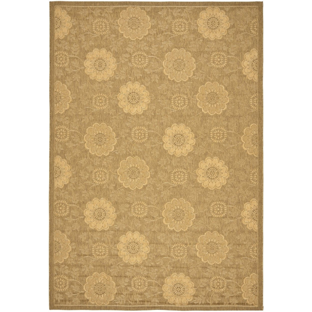 SAFAVIEH Indoor Outdoor CY6948-49 Courtyard Gold / Natural Rug Image 1