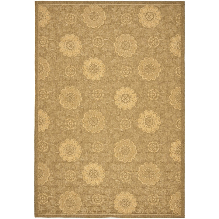 SAFAVIEH Indoor Outdoor CY6948-49 Courtyard Gold / Natural Rug Image 1