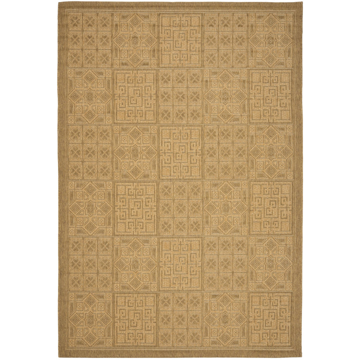 SAFAVIEH Indoor Outdoor CY6947-49 Courtyard Gold / Natural Rug Image 1