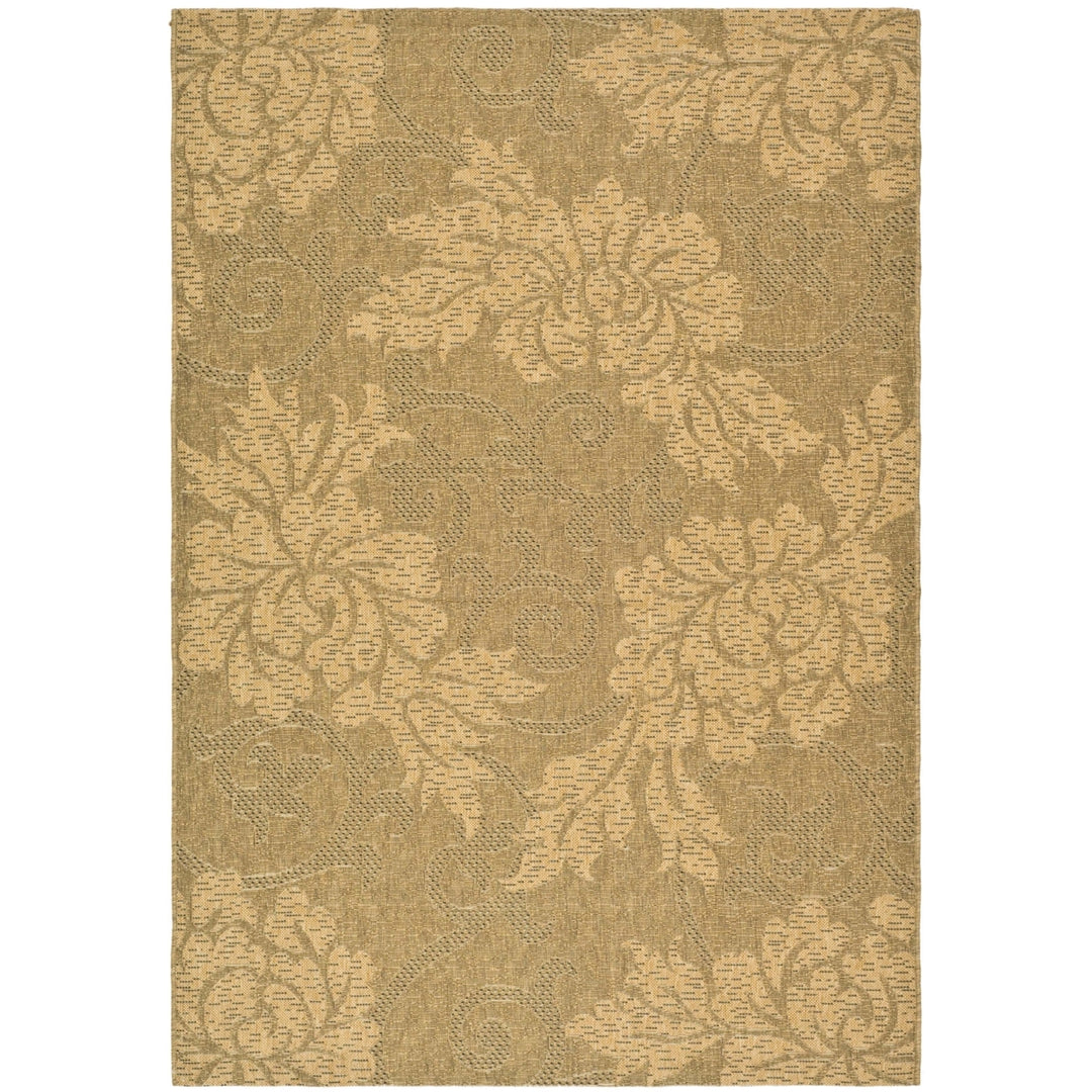 SAFAVIEH Indoor Outdoor CY6957-49 Courtyard Gold / Natural Rug Image 1