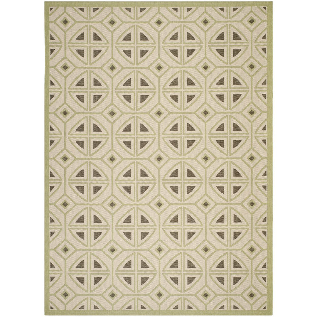 SAFAVIEH Outdoor CY7017-218 Courtyard Beige / Sweet Pea Rug Image 3