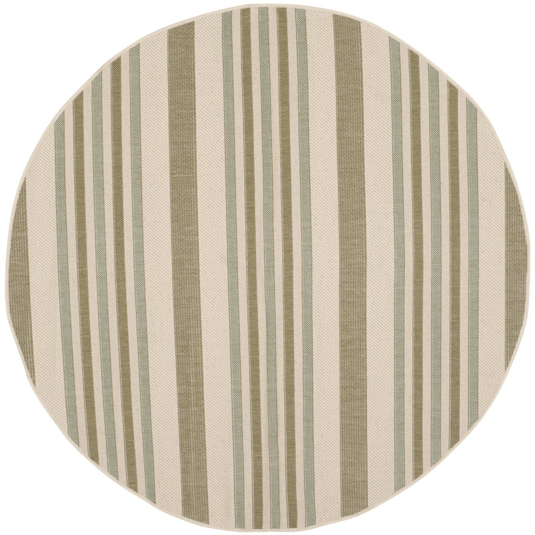 SAFAVIEH Outdoor CY7062-234A18 Courtyard Beige / Green Rug Image 1