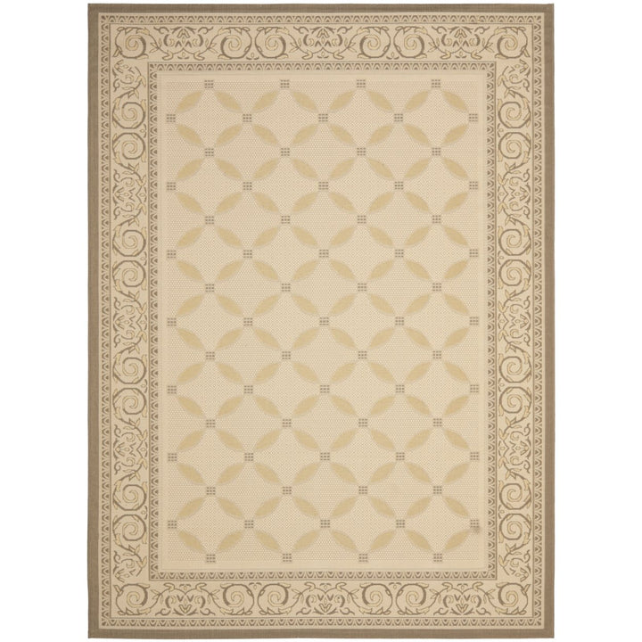 SAFAVIEH Outdoor CY7107-79A21 Courtyard Beige / Dark Beige Rug Image 1