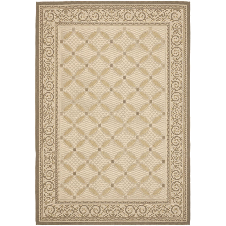 SAFAVIEH Outdoor CY7107-79A21 Courtyard Beige / Dark Beige Rug Image 6