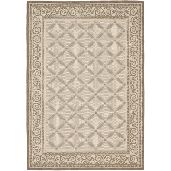 SAFAVIEH Outdoor CY7107-79A18 Courtyard Beige / Dark Beige Rug Image 8