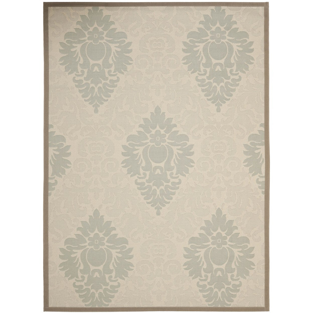 SAFAVIEH Outdoor CY7133-79A18 Courtyard Beige / Dark Beige Rug Image 1