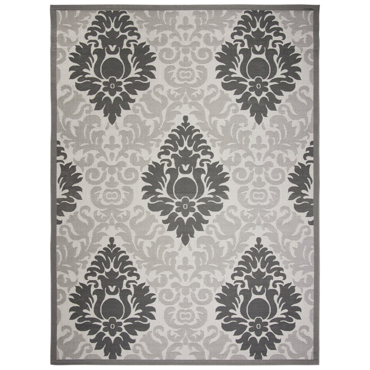 SAFAVIEH Outdoor CY7133-78A5 Courtyard Lt Grey / Anthracite Rug Image 2