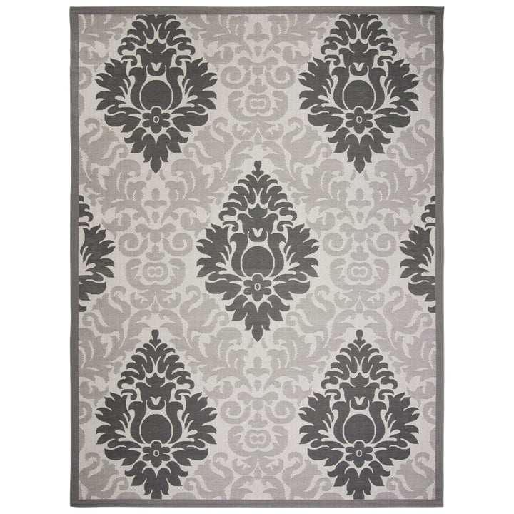 SAFAVIEH Outdoor CY7133-78A5 Courtyard Lt Grey / Anthracite Rug Image 1