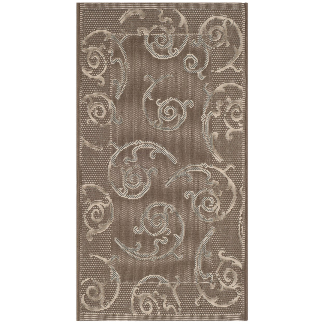 SAFAVIEH CY7108-97A18 Courtyard Dark Beig / Beige Image 1