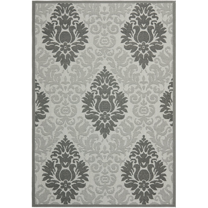 SAFAVIEH Outdoor CY7133-78A5 Courtyard Lt Grey / Anthracite Rug Image 6