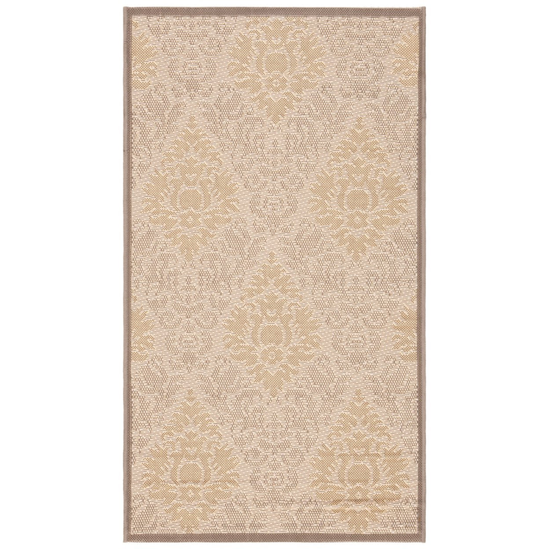 SAFAVIEH Outdoor CY7133-79A21 Courtyard Beige / Dark Beige Rug Image 1