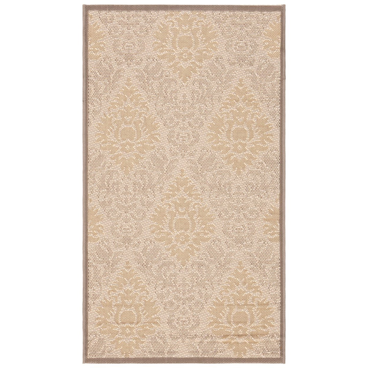 SAFAVIEH Outdoor CY7133-79A21 Courtyard Beige / Dark Beige Rug Image 1