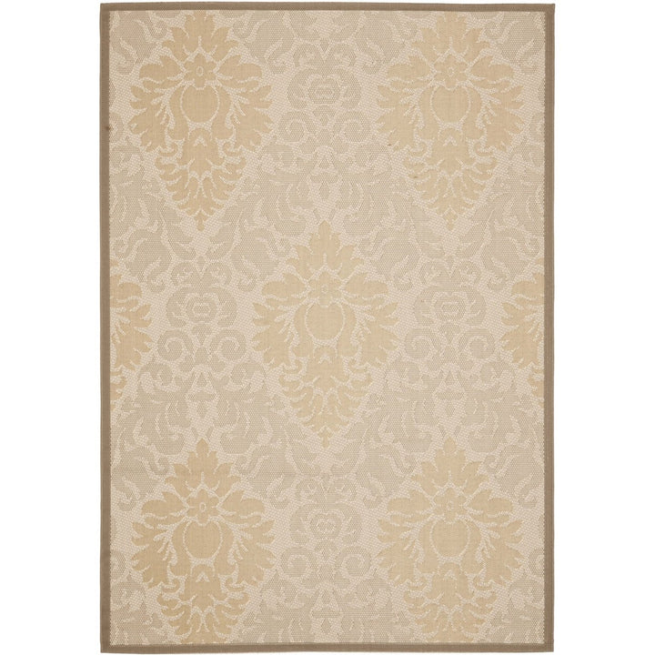 SAFAVIEH Outdoor CY7133-79A21 Courtyard Beige / Dark Beige Rug Image 1