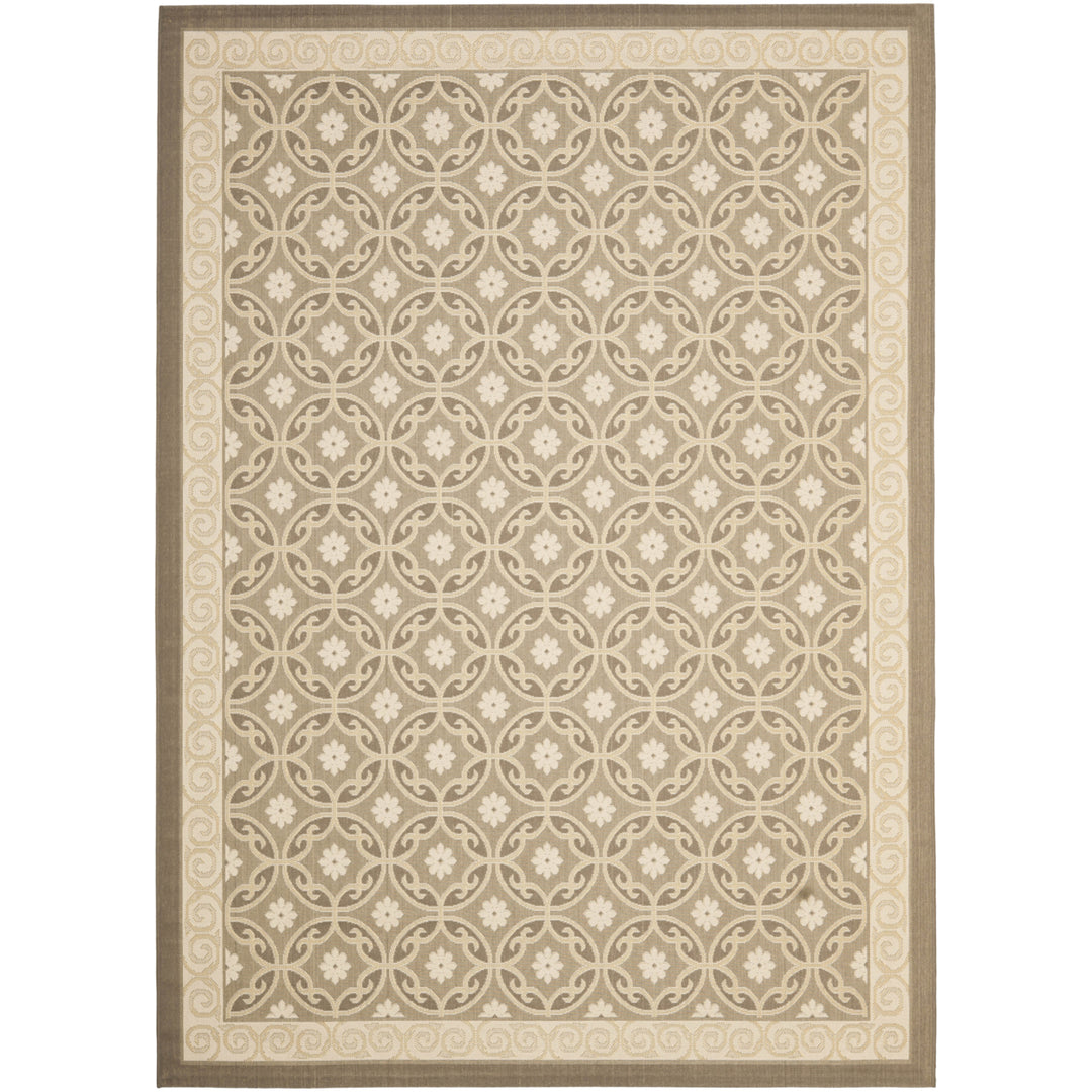 SAFAVIEH Outdoor CY7810-97A21 Courtyard Beige / Beige Rug Image 2