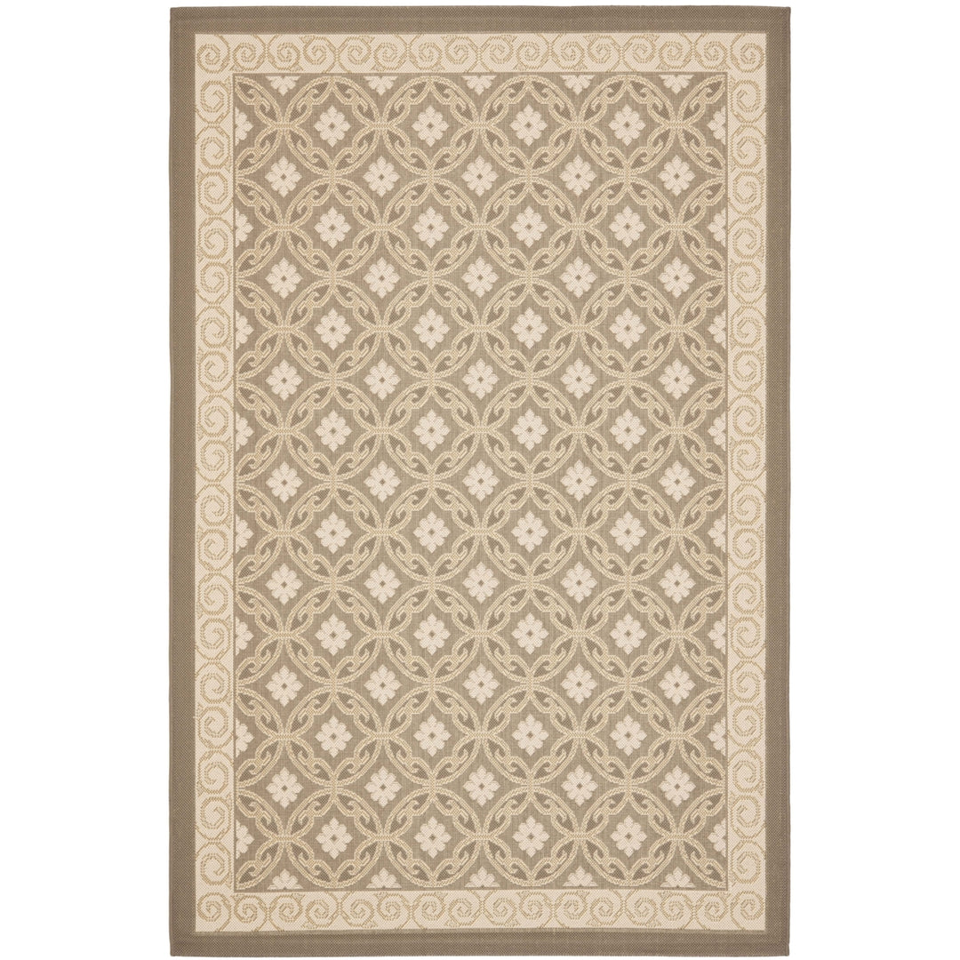 SAFAVIEH Outdoor CY7810-97A21 Courtyard Beige / Beige Rug Image 5