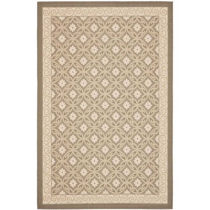 SAFAVIEH Outdoor CY7810-97A21 Courtyard Beige / Beige Rug Image 5