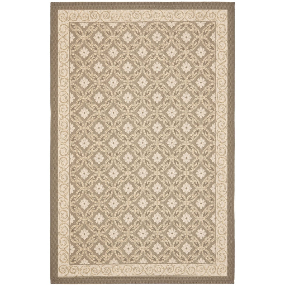 SAFAVIEH Outdoor CY7810-97A21 Courtyard Beige / Beige Rug Image 1