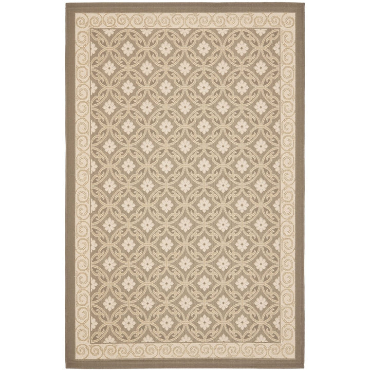 SAFAVIEH Outdoor CY7810-97A21 Courtyard Beige / Beige Rug Image 1