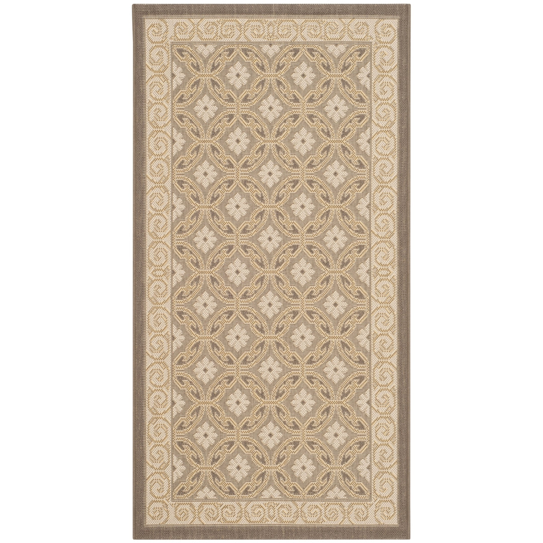 SAFAVIEH Outdoor CY7810-97A21 Courtyard Beige / Beige Rug Image 6