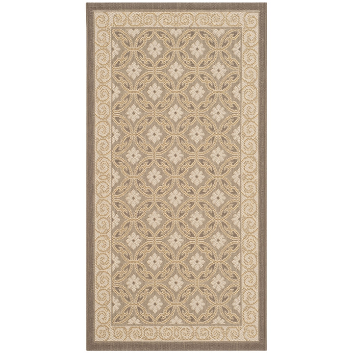 SAFAVIEH Outdoor CY7810-97A21 Courtyard Beige / Beige Rug Image 6