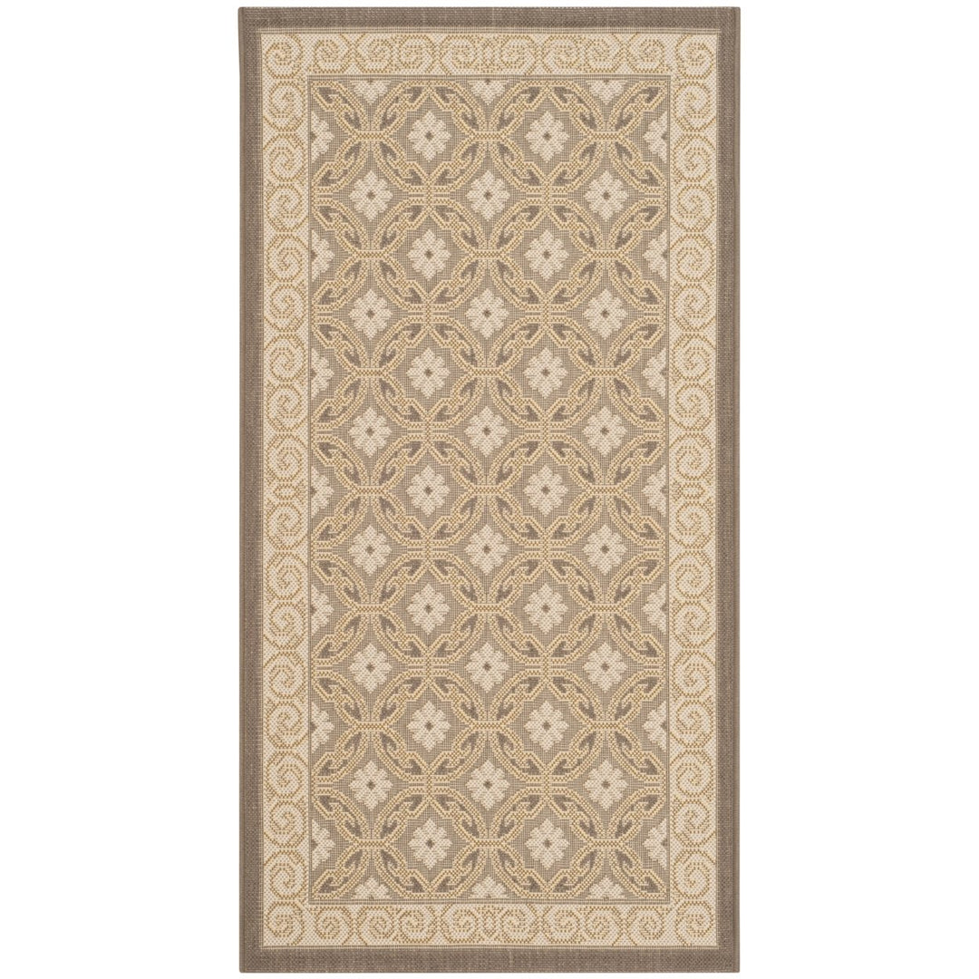 SAFAVIEH Outdoor CY7810-97A21 Courtyard Beige / Beige Rug Image 1