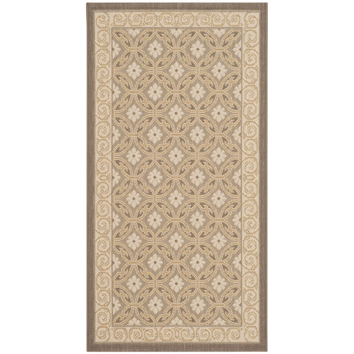 SAFAVIEH Outdoor CY7810-97A21 Courtyard Beige / Beige Rug Image 1