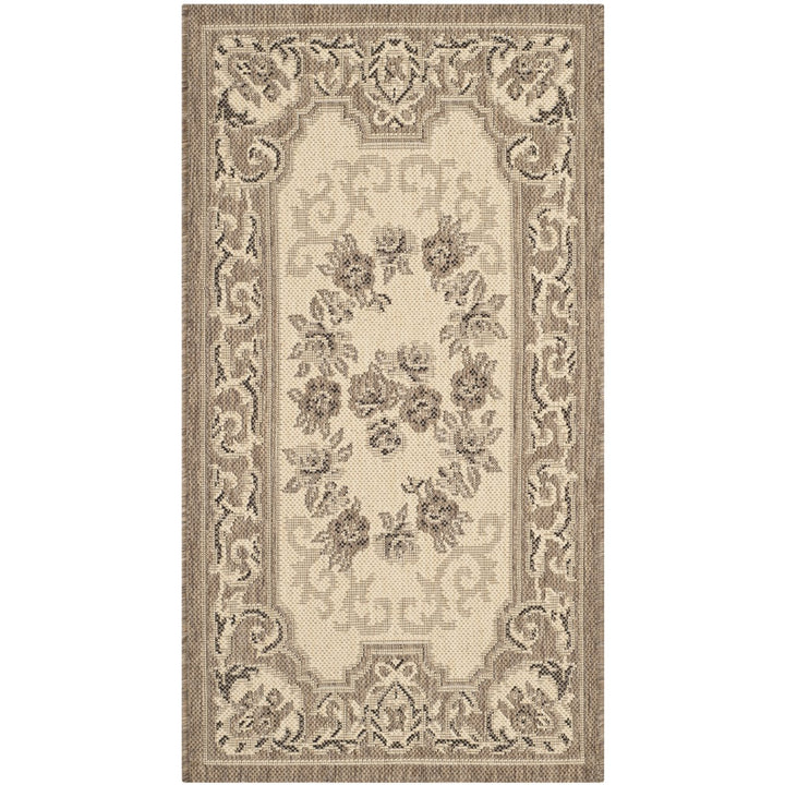 SAFAVIEH Outdoor CY7208-12A5 Courtyard Creme / Brown Rug Image 10
