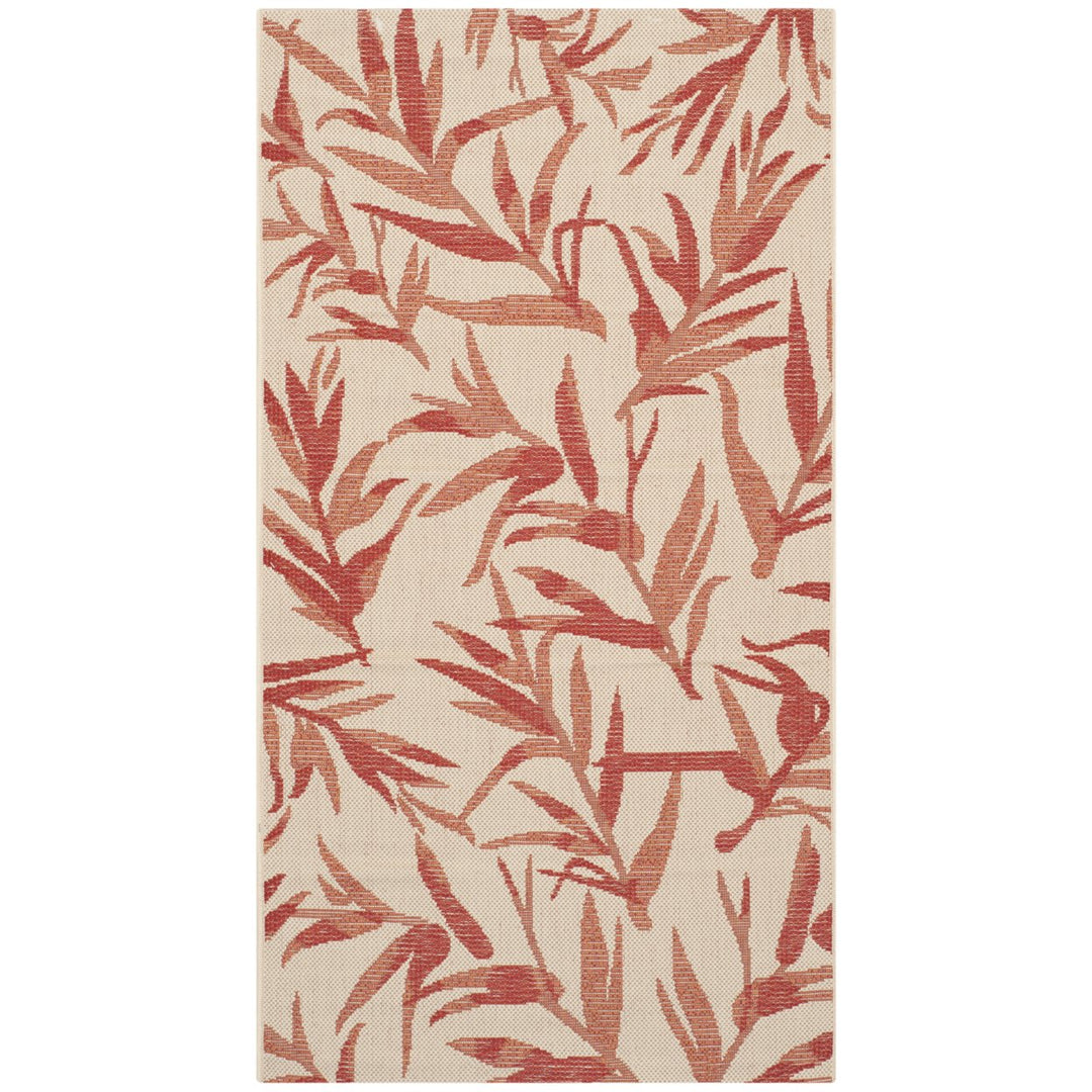 SAFAVIEH Outdoor CY7425-231A11 Courtyard Beige / Terracotta Rug Image 1