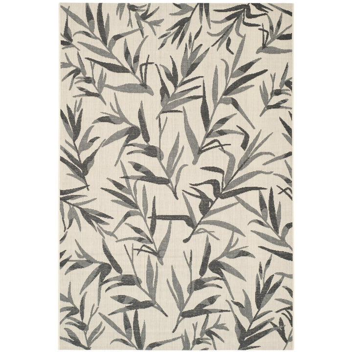 SAFAVIEH Outdoor CY7425-236A5 Courtyard Beige / Anthracite Rug Image 9