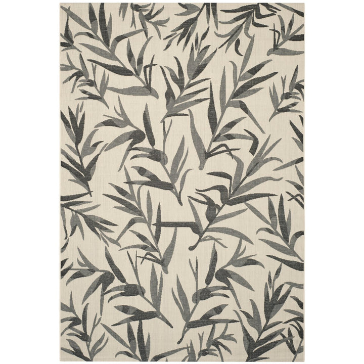 SAFAVIEH Outdoor CY7425-236A5 Courtyard Beige / Anthracite Rug Image 1