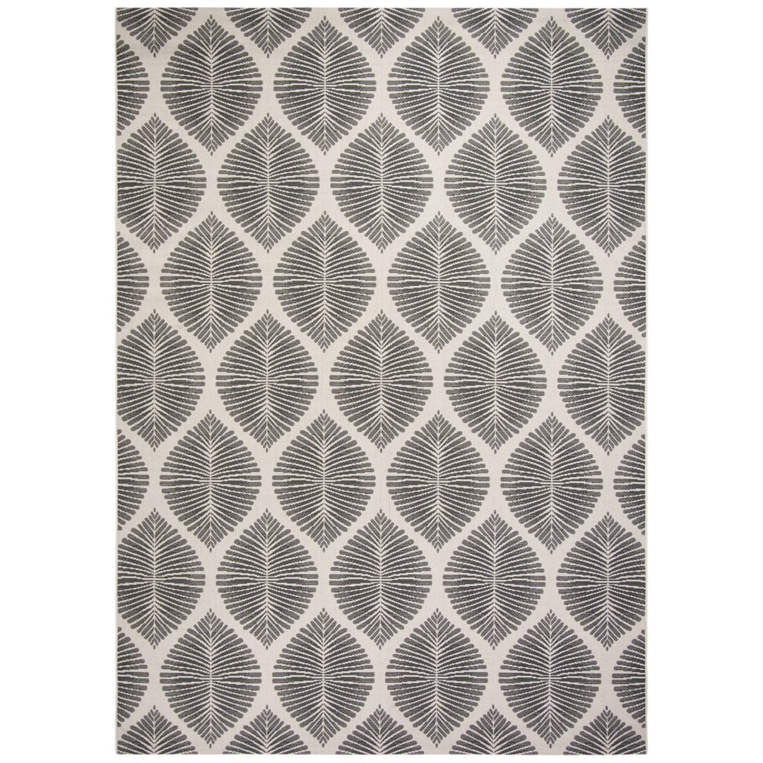 SAFAVIEH Outdoor CY7504-07812 Courtyard Grey / Light Grey Rug Image 2