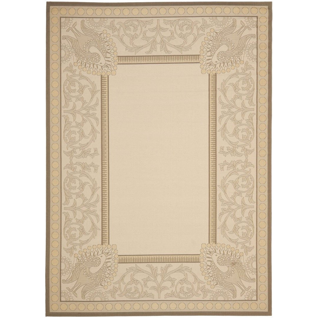 SAFAVIEH Outdoor CY7514-79A21 Courtyard Beige / Dark Beige Rug Image 1