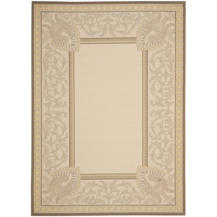 SAFAVIEH Outdoor CY7514-79A21 Courtyard Beige / Dark Beige Rug Image 1