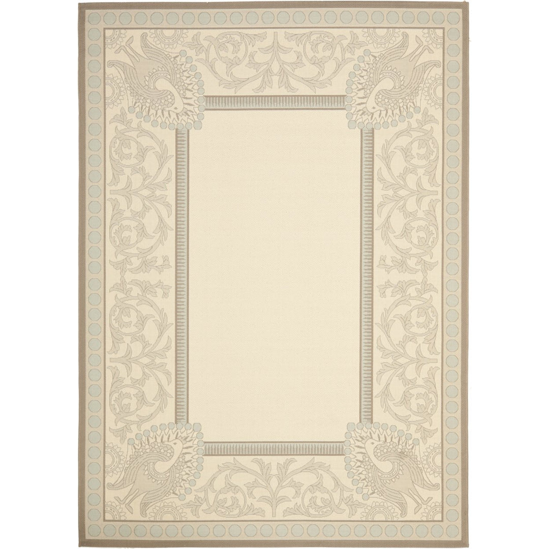 SAFAVIEH Outdoor CY7514-79A18 Courtyard Beige / Dark Beige Rug Image 1