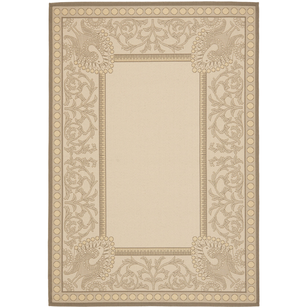 SAFAVIEH Outdoor CY7514-79A21 Courtyard Beige / Dark Beige Rug Image 6