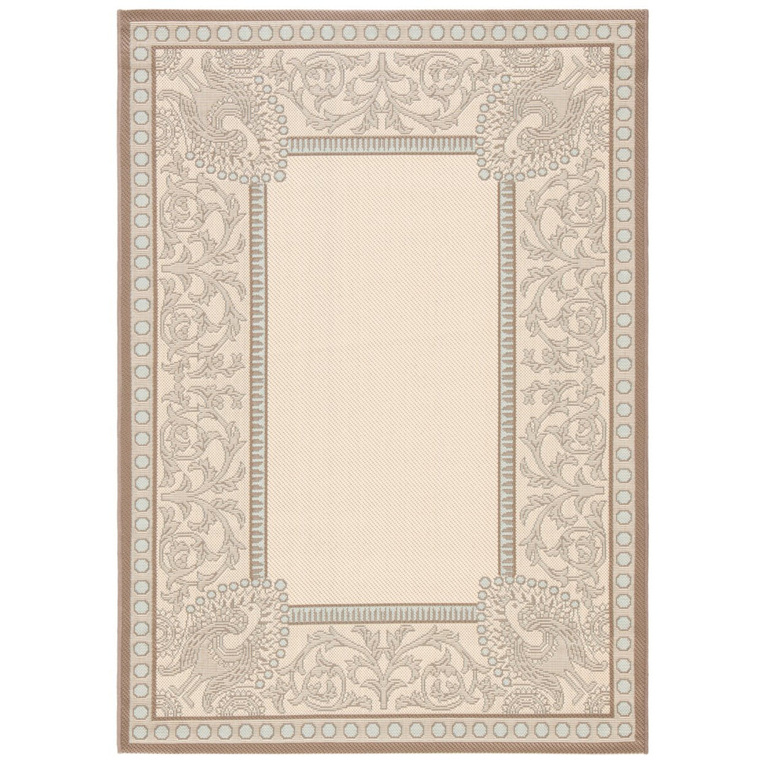 SAFAVIEH Outdoor CY7514-79A18 Courtyard Beige / Dark Beige Rug Image 1