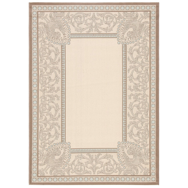 SAFAVIEH Outdoor CY7514-79A18 Courtyard Beige / Dark Beige Rug Image 1