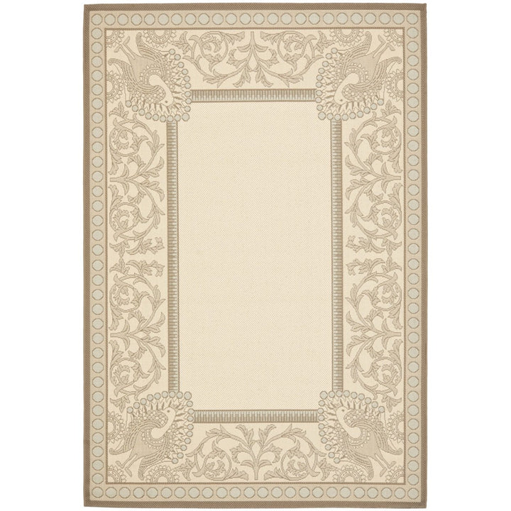 SAFAVIEH Outdoor CY7514-79A18 Courtyard Beige / Dark Beige Rug Image 6