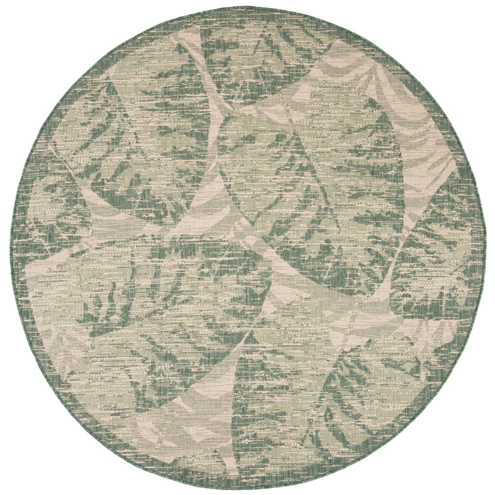 SAFAVIEH Outdoor CY7556-32212 Courtyard Beige / Green Rug Image 5