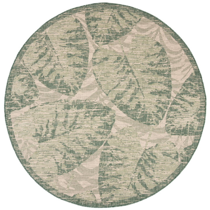 SAFAVIEH Outdoor CY7556-32212 Courtyard Beige / Green Rug Image 1