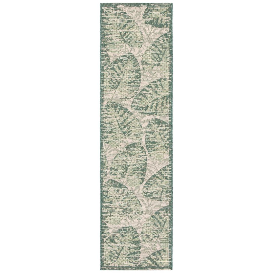 SAFAVIEH Outdoor CY7556-32212 Courtyard Beige / Green Rug Image 1