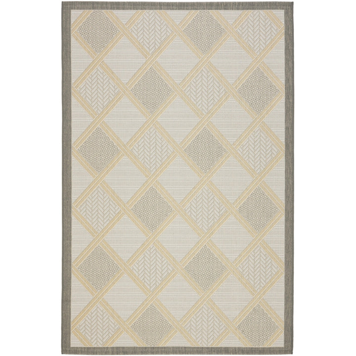 SAFAVIEH Outdoor CY7570-78A21 Courtyard Lt Grey / Anthracite Rug Image 3